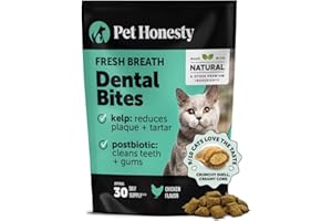 PET HONESTY Fresh Breath Dental Bites for Cats – Crunchy & Creamy Cat Dental Treats for Fresh Breath, Tartar & Plaque Control – Dual-Texture Cat Oral Care Bites for Bright Teeth & Healthy Gums – 30 Day Supply