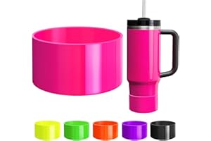 NBOOCUP Neon Protective Silicone Boot for Stanley Cup 20-40oz, Hydro Flask 12-24oz & Simple Modern 20-40oz, Antislip Sleeve Cover Neon for More Tumblers & Water Bottles with 2.8-2.95" Base