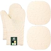 4 Pieces Oven Mitts and Pot Holders of Macaron Color Thickened Non-Slip Silicone Kitchen Gloves, Heat Resistant up to 500F, Essential for Kitchen Baking (makal-bai)