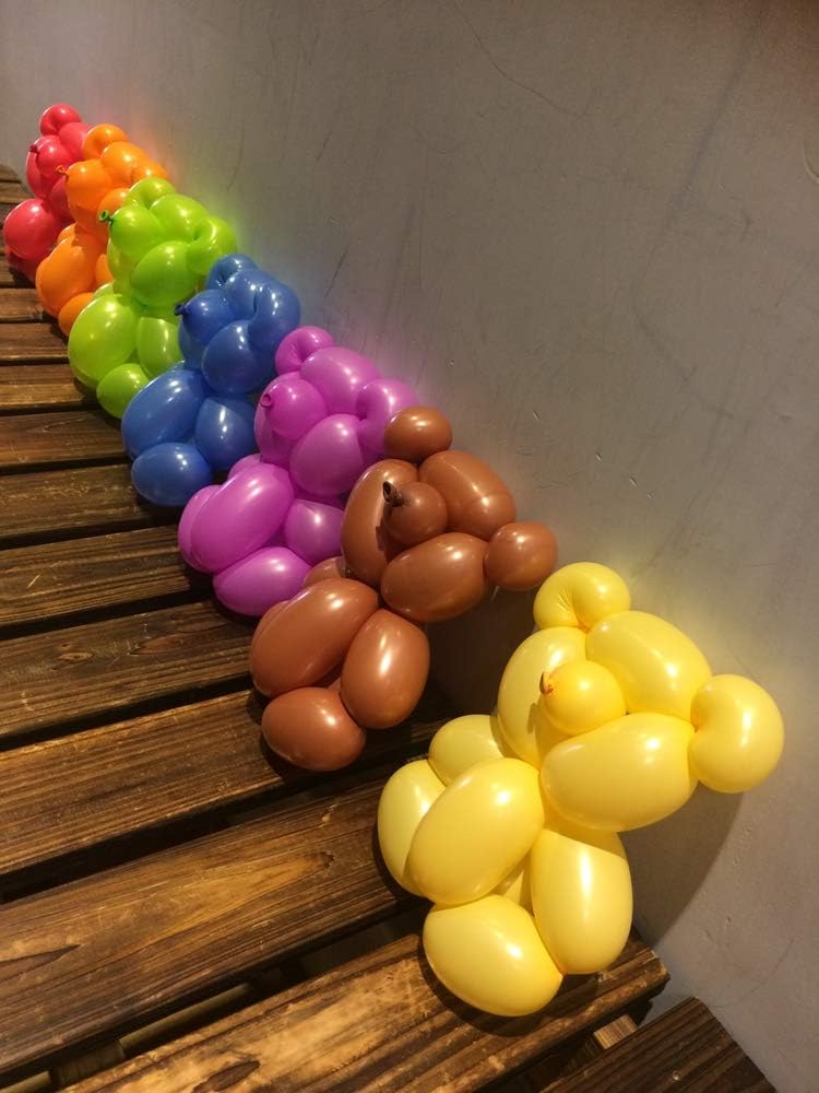 Brown Long Balloons - Mocha 260 Balloons 100 Count - Chocolate Balloon Animal Balloons - 260Q Balloons - Twisting Balloons for Magic Tricks, Birthdays Party, Clowns Gift Box (Coffee Brown, 100 pc): Toys & Games