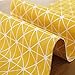 ColorBird Diamond Checkered Table Runner Cotton Linen Runners for Kitchen Dining Living Room Table Linen Decor (12 x 70 Inch, Yellow)