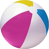 Happy Hippo 22" Beach Ball (Pack of 3), Inflatable Beach Balls, Swimming Pool Toys, Classic, Pastel
