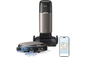 eufy Robot Vacuum Omni S2 and Mop Combo, 30,000 Pa AeroTurbo™ 2.0 Long-Lasting Suction, HydroJet ™ 2.0 Self‑Cleaning Roller M