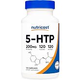 Nutricost 5-HTP 200mg, 120 Vegetarian Capsules (5-Hydroxytryptophan) | GMO-Free and Gluten Free