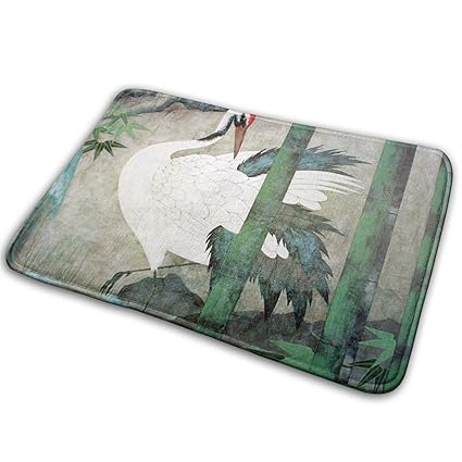 Amazon Com Japanese Crane Bird Print Doormat Entrance Rug