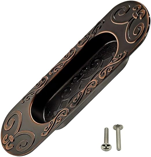 Cyful Stainless Steel Recessed Finger Oval Flush Pulls Recessed