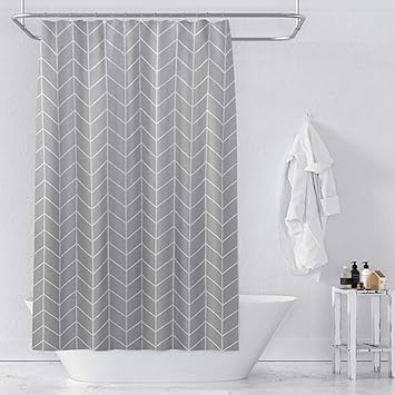 Amazon Com Aimbinet Waterproof Shower Curtain Thick Fabric Set