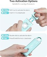 TECKNET Personal Safety Alarm 130 dB USB Rechargeable with Light view 3