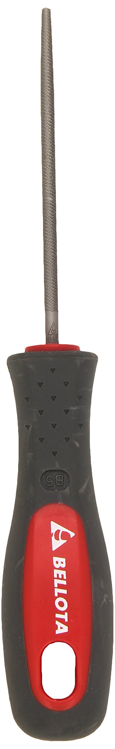 Bellota 4004-4 FIN. MB Round Mechanic's File with Bi-Material Handle 4 Inches Fine