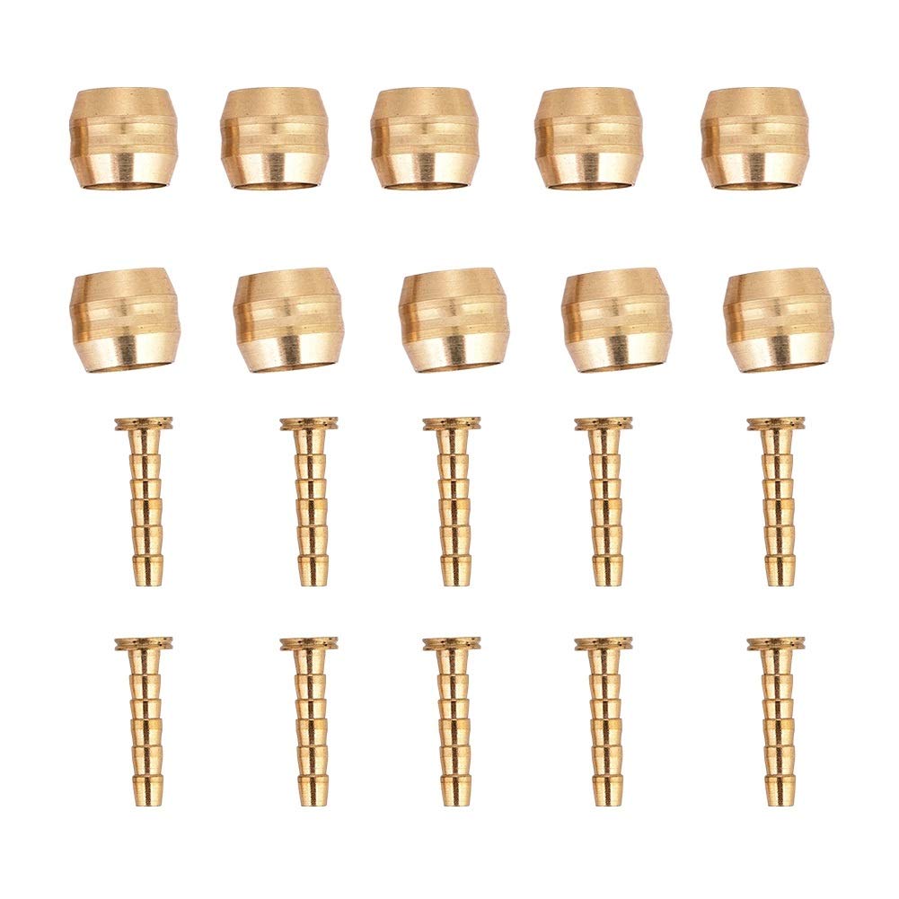 Starbun Olive Inserts - 10pcs Hydraulic Disc Brake Hose Olive Connector Insert Replacement Part Compatible with SHIMANO (Color : Gold)