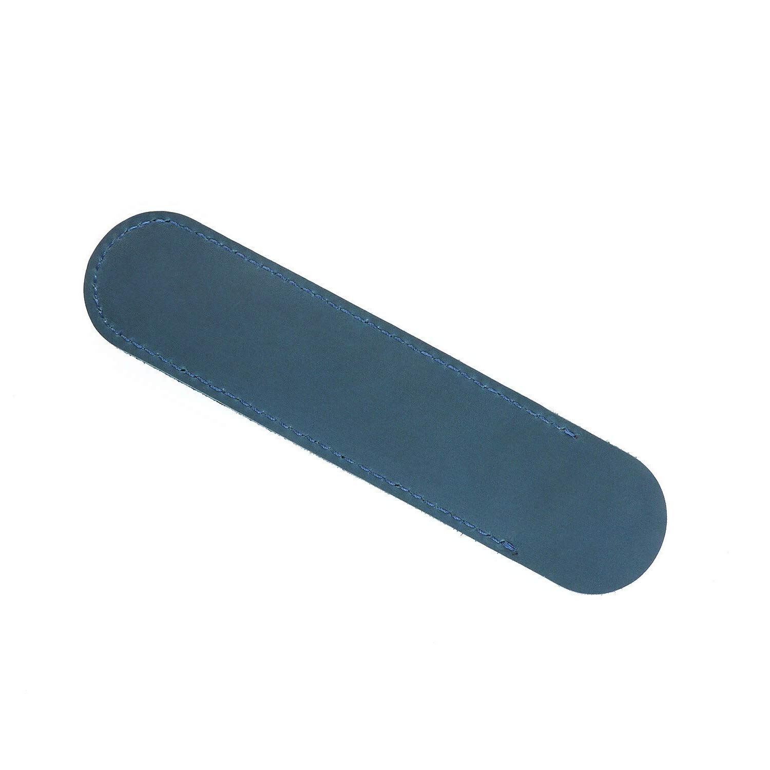 POWERTOOL Leather Pen Case, Single Fountain Pen Pouch Holder, 1 Pack (15cm x 4.2cm, Blue)