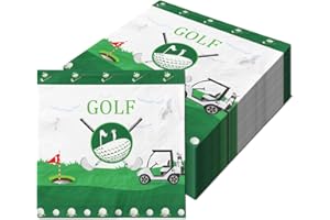 Golf Party Decorations Set - 40pcs Birthday Party Supplies With Napkins and Wrapping Paper