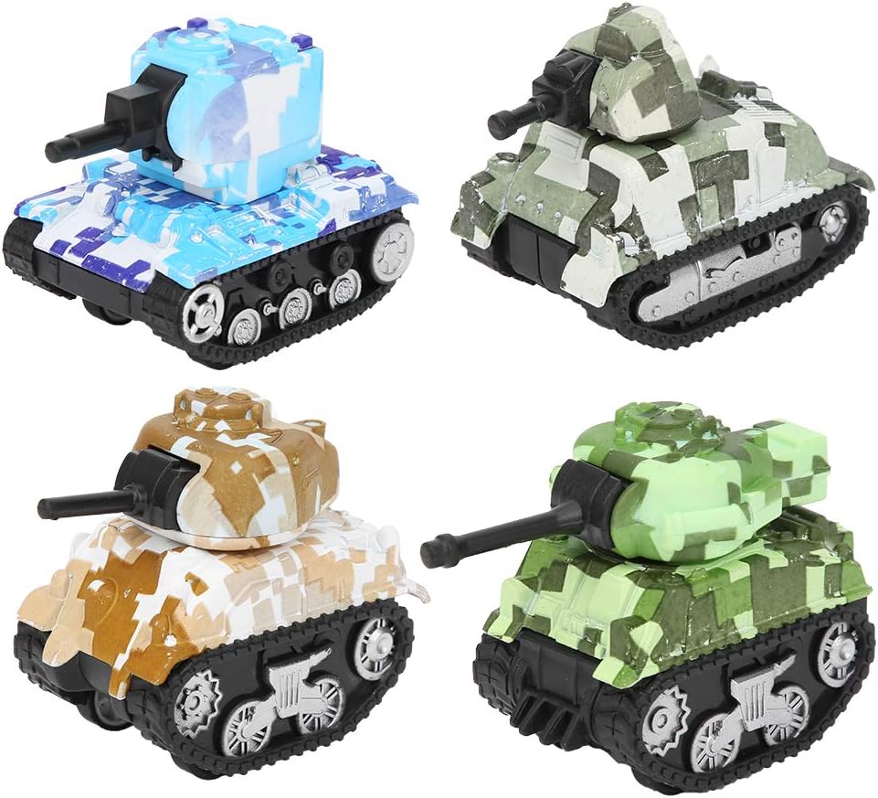 Nunafey Alloy Military Toy Vehicle 1:64 Pull Back Tank Ages 3+ 1pc