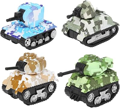 Nunafey Alloy Military Toy Vehicle 1:64 Pull Back Tank Ages 3+ 1pc
