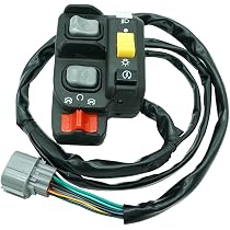 WQSING Left Handlebar Start/Stop Switch For Honda Rancher 420 ES ATV (2007-2013) - Replaces 35140-HP5-A51