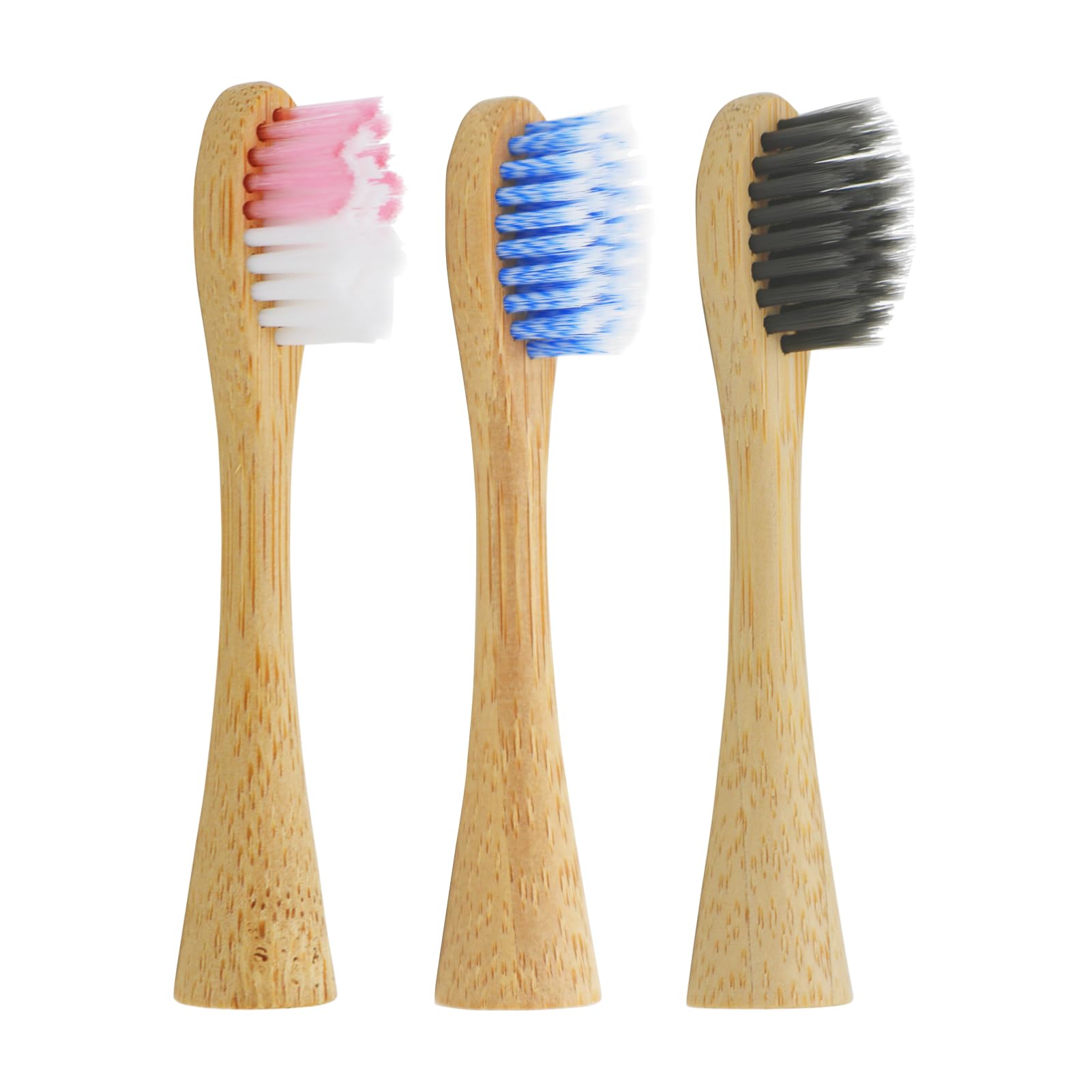 Photo 1 of Bamboo Toothbrush Heads Replacement for Lumineux/Boka Sonic Eletric Toothbursh Refill, 3 PCS