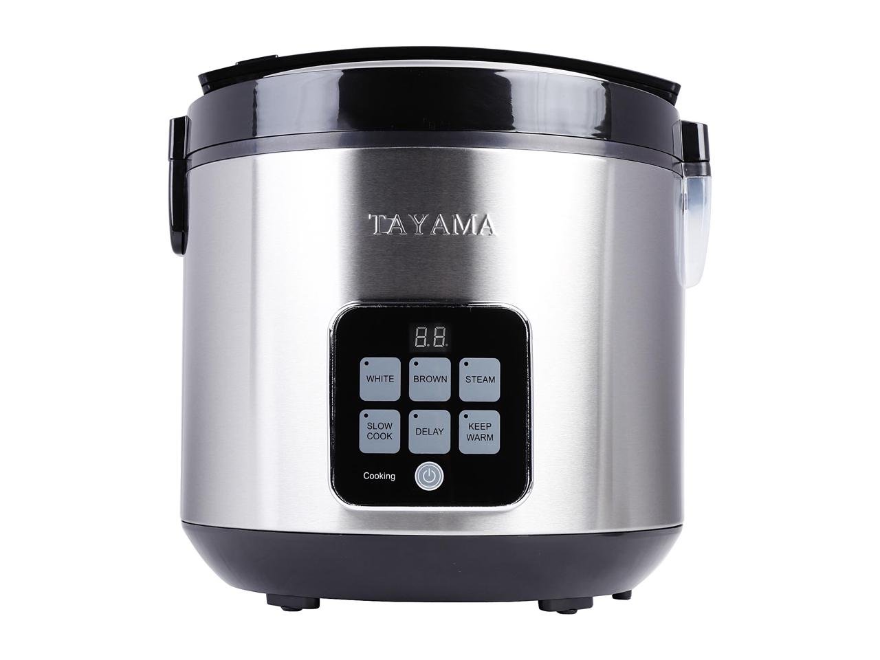 Tayama TRC50H1 Digital Rice Cooker Food Steamer, 10 Cup, Black