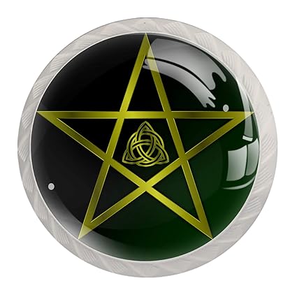 Schubladenknäufe, Sterne, grün, Kristallglas, Schrankknöpfe, runde