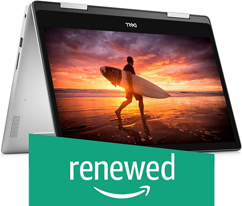 Dell Inspiron 14 5000 2-in-1 14 Inch FHD Touchscreen Convertible Laptop (Silver) Intel Core i5-8265U, 8 GB RAM, 256 GB SSD, Windows 10 Home (Renewed)
