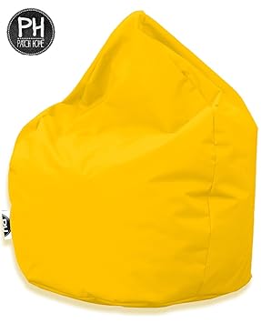 Patchhome Sitzsack Tropfenform Gelb für In & Outdoor XL 300 Liter - mit Styropor Füllung in 25 versch. Farben und 3 Größen