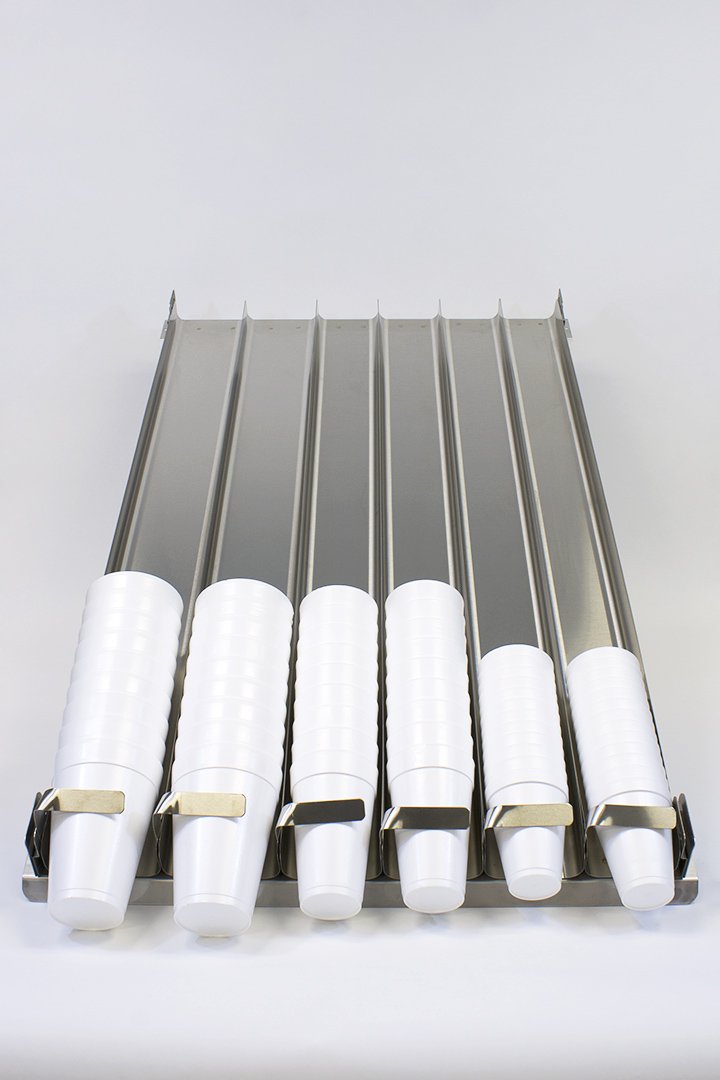 OrderMatic Restaurant Stainless Steel 6Column Beverage Cup