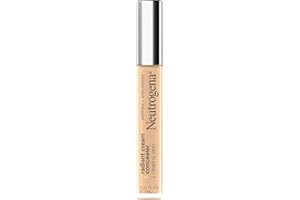Neutrogena Healthy Skin Radiant Lightweight Brightening Cream Concealer with Peptides & Vitamin E Antioxidant, Non-Comedogenic, Bisque Light/Medium 02 neutral undertones, 0.24 fl. oz