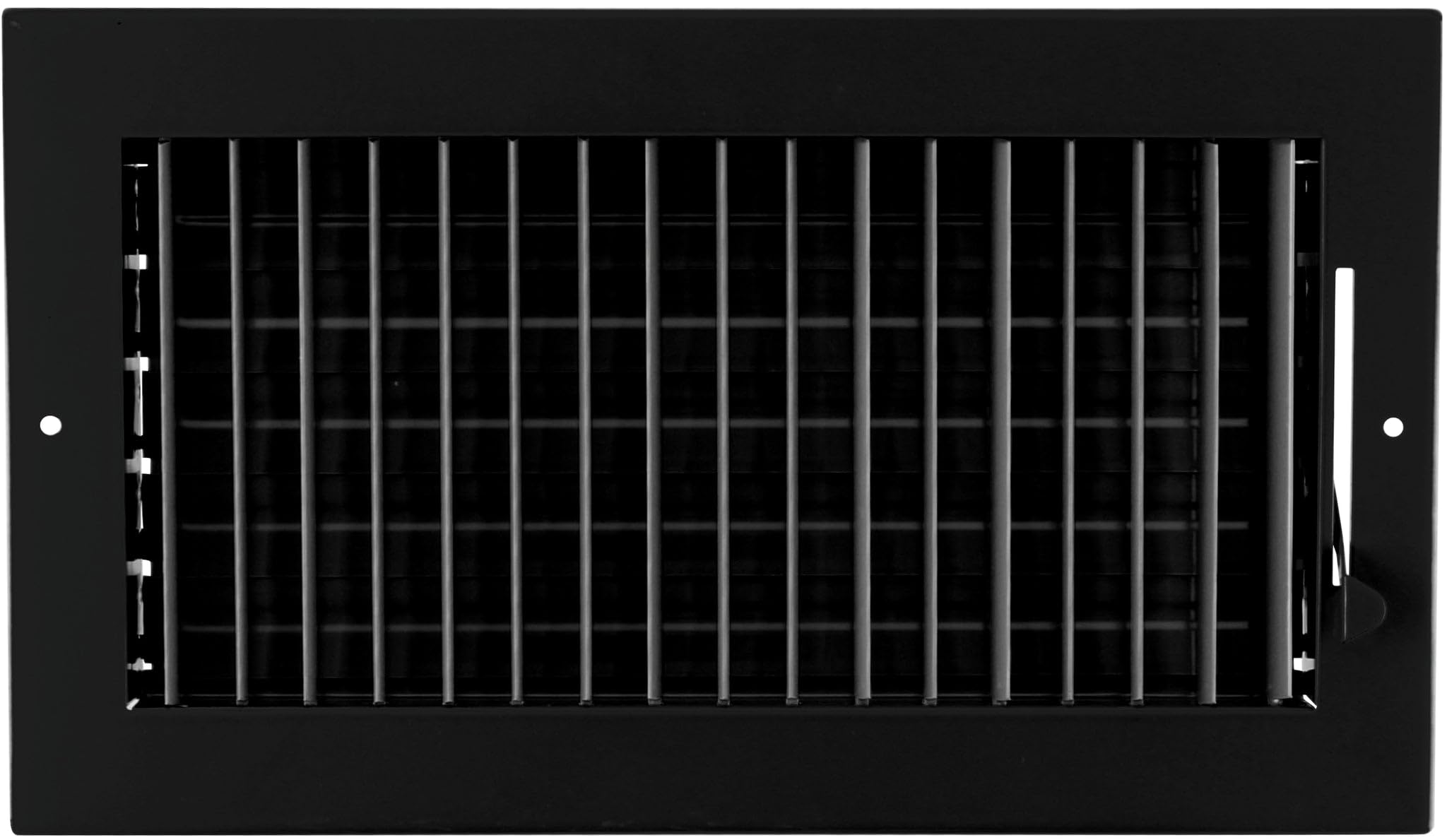 Photo 1 of HVAC Premium 12"w X 6"h Adjustable AIR Supply Diffuser - HVAC Vent Cover Sidewall or Ceiling - Grille Register - High Airflow - Black [Outer Dimensions: 13.875"w X 8"h]