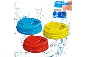 SICOSPI Soda Can Covers, 2024 Upgraded Can Covers for Soda Cola Can Lid Covers Round Protector, Reusable Plastic Can Spill Stopper or Protector For Fit Standard Size Cans 2.4 Inches (3pcs)