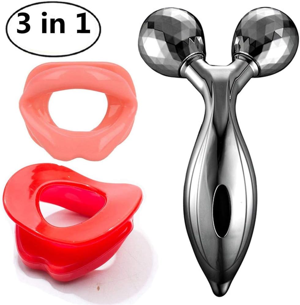 3D Beauty Bar Facial Massage, Silicone Facial Slimming Firming Rubber, Anti-Wrinkle Anti-Aging Facial Lip Trainer Face-lifting Body Spa