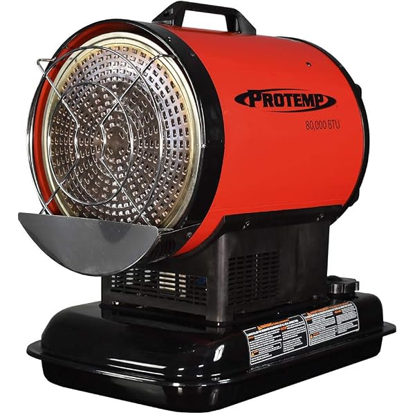 Amazon.com: ProTemp PT-80-OFR Radiant Heating 80000 BTU for 2000 Square  Feet , Black/Red : Home u0026 Kitchen