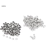 Set Da 100 Rivetti In Pelle, Rivetti Doppi, Borchie Tubolari, Testa - Foto 8