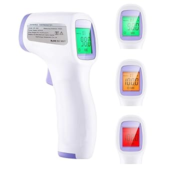 Amazon Com Thermometer For Adult Forehead Fever 32 43 89 6 109 4 Digital Ce Medical Approved Ear Body Infrared Gun For Adult Baby Kids Human Temporal Temperature No Touch Home Kitchen