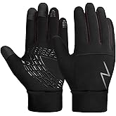 YukiniYa Kids Gloves Winter Boys Girls Gloves Warm Touchscreen Water Repellent Anti-Slip with Reflective Stripe for Children Teen 2-18 Years