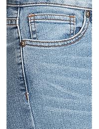 Pantalones vaqueros para dama con campana acampanada en la parte inferior de la campaña de la cintura