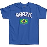 Threadrock Little Boys' Brazil Brazilian Flag Toddler T-Shirt