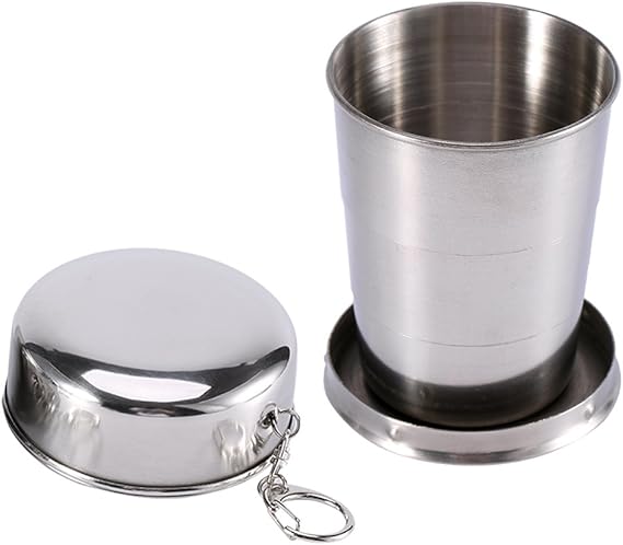 Tasse De Voyage Pliable Inox - Motif Crâne Et Os Croisés (occasion)