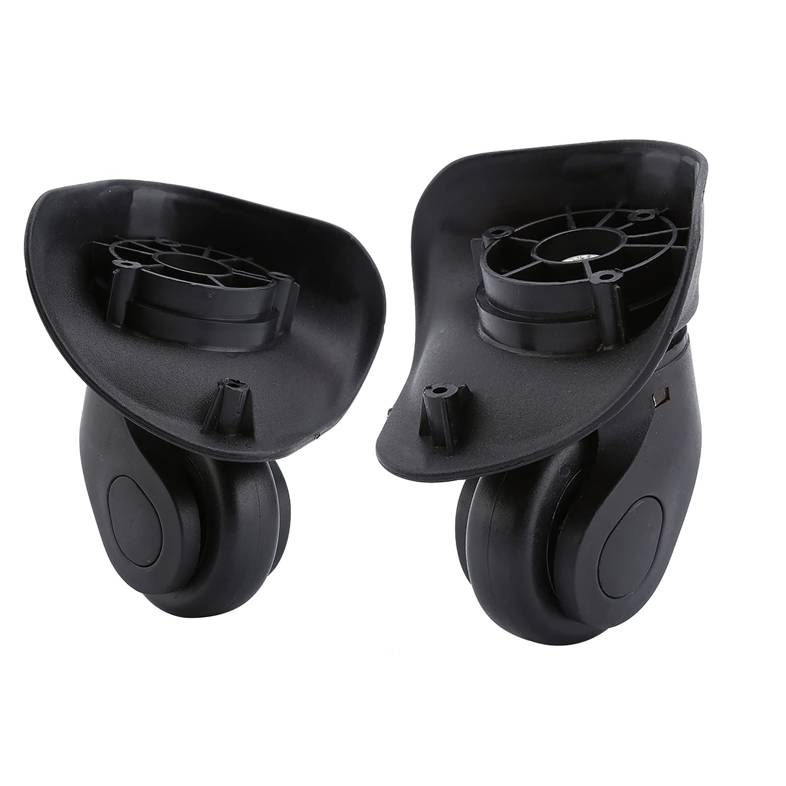 1 Pair of Wheels Suitcases, Universal Replacement Suitcase Kit Accessory Set, Black PVC Replacement Wheels Silent Pulley for Luggage Trolley Suitcase (W041-2S)