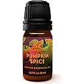 Sz Essentials - Pumpkin Spice Essential Oil Blend for Diffuser and Humidifier - 100% Pure and Natural - Rich Pumpkin Spice Scent, with Fruity and Spicy Overtones - Vegan - 0.17 floz (5 mL)