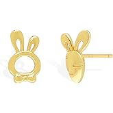 Sonateomber Small Easter Bunny Earrings for Women, Cute Carrot Bow Rabbit Stud Earings Holiday Prom Accessories Fashion Jewelry Gift