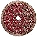 Valery Madelyn 48 inch Luxury Burgundy and Gold Christmas Tree Skirt with Faux Fur and Baroque, Themed with Christmas Ornaments (Not Included)