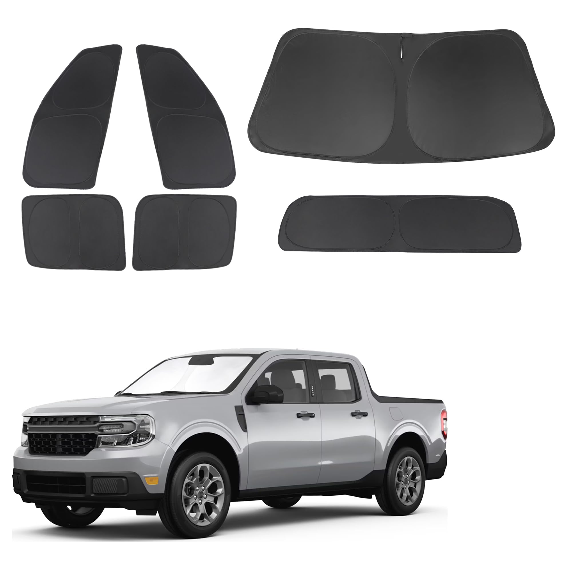 Photo 1 of TINGLU Window Shades for Ford Maverick 2022-2024 2025 Accessories Car Side Full Windows Rear Triangular Windshield Sun Shade Sun UV Rays & Privacy Protection for Camping 6PCS