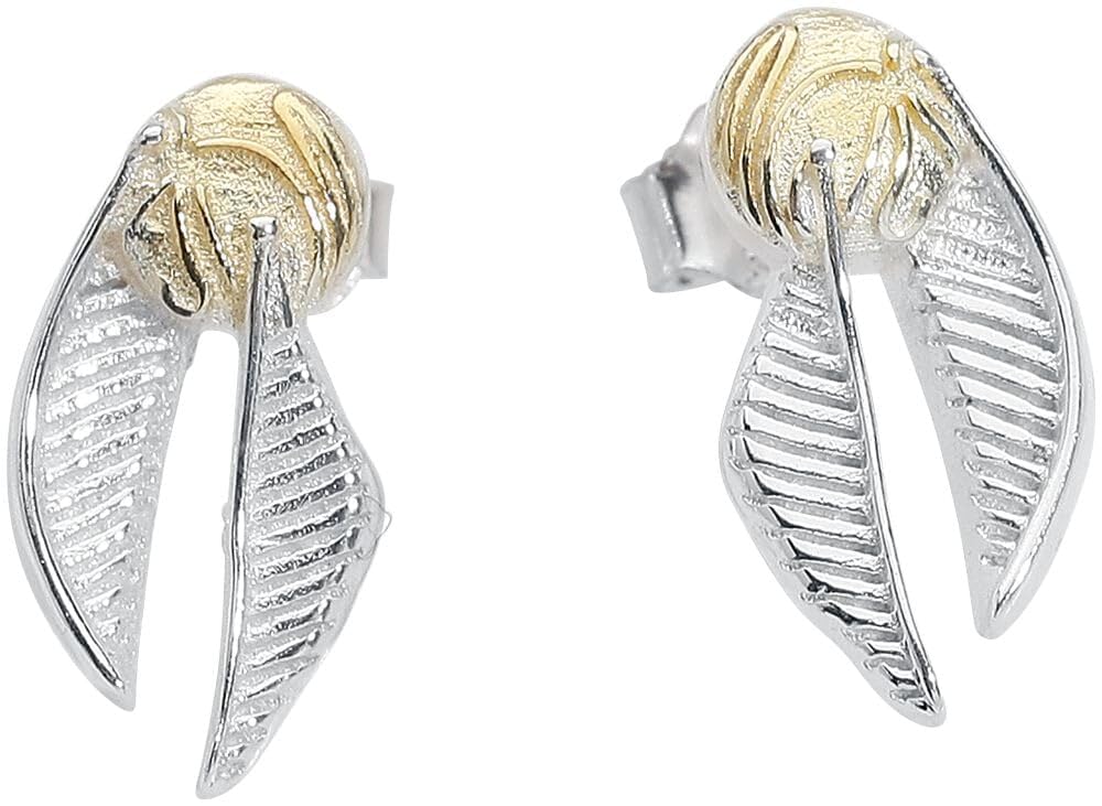 Harry Potter Official Sterling Silver Golden Snitch Stud Earrings- SE0004