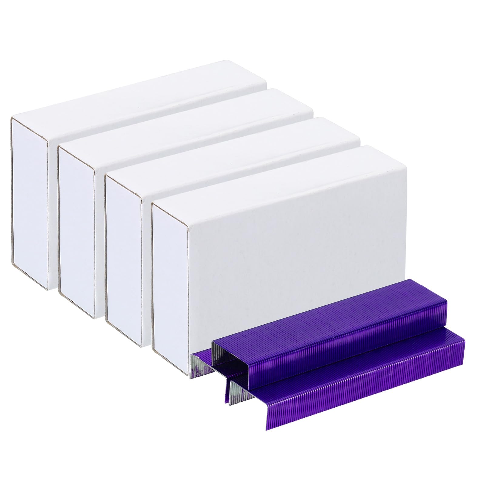 PATIKIL Staples for Stapler, 4 Pack(1000Pcs Staples Per Pack) 26/6 Standard 1/4 Inch Length Staples Jam Free for Home Office Supplies, Purple