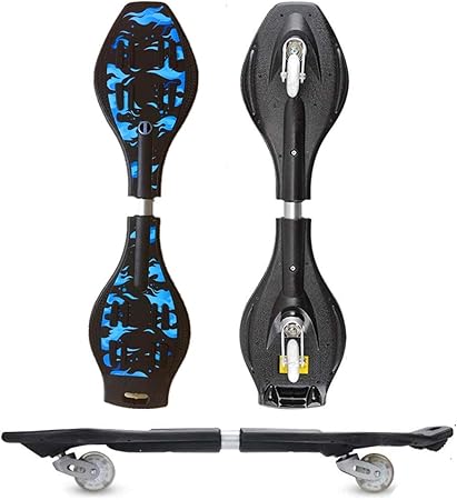 Amazon Tianyan スケートボード エスボード 子供 キッズ 初心者向け 光るタイヤ 大人 スケボー 2輪 Abs製 耐久1年間保証 バッグ付き 誕生日やクリスマスのプレゼント ギフトに ブルー スケートボード おもちゃ