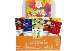 CERES GOURMET Fruit Leather Variety Pack, 48 Pcs Real Fruit Snacks for Adults and Kids, Vegan Gluten-Free No Added Sugar Fruit Bars with Pineapple, Strawberry, Blueberry, Mango, Pomegranate, and Berry Mix