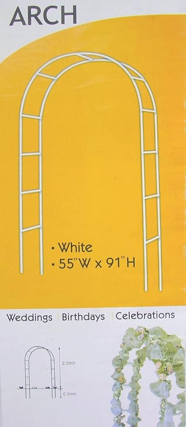 Amazon Com Metal Wedding Arch 55 W X 91 H Color White 1