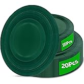 40Pcs Disposable Paper Plates Green,Including 20pcs 9" and 20pcs 7" Plates,Strong and Sturdy Disposable Plates for Party, Dinner, Holiday, Picnic,Birthday Party, Dinner Table, Wedding