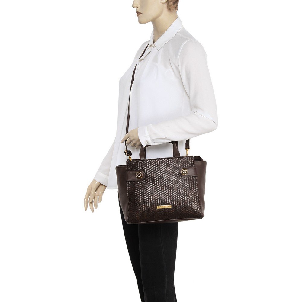 caprese women's satchel (brown)