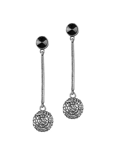 Drop Earrings for Women (Silver) (MFER775-A)