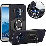 Huawei Mate 10 Pro Case, Slim Drop Protection Cover, IMPROVED Ring Grip Holder Stand, Back Magnetic Circle With Air Vent Magnetic Car Vent Mount For Huawei Mate 10 Pro